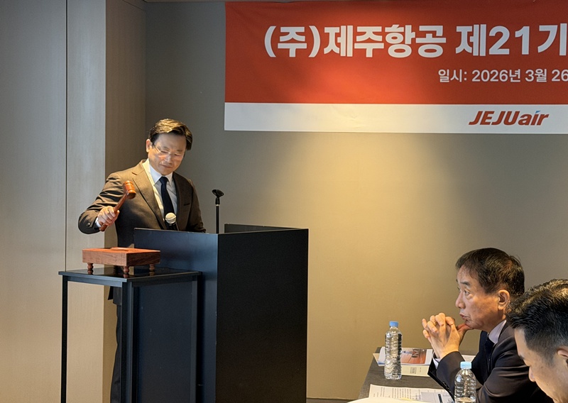 김이배 제주항공 대표이사는 안전운항을 강조하면서 동시에 올해도 내실경영을 통해 재도약을 하겠다고 포부를 밝혔다. / 제주=제갈민 기자