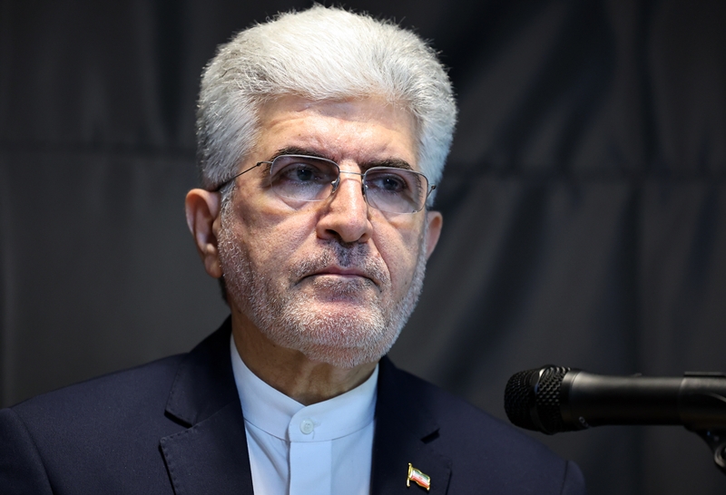 사이드 쿠제치 주한 이란대사가 26일 서울 용산구 주한 이란 대사관에서 긴급기자회견을 하고 있다. / 뉴시스