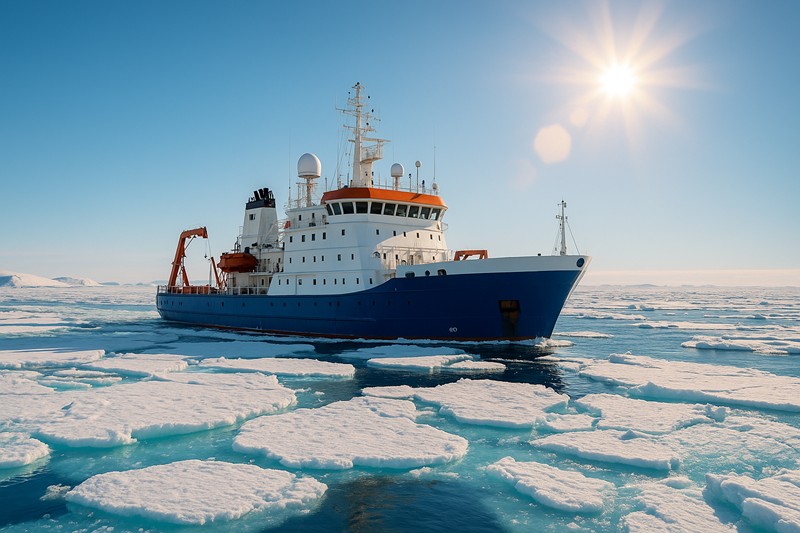 미국·이스라엘과 이란 전쟁으로 호르무즈 해협이 봉쇄된 가운데 북극항로가 대안으로 주목받고 있다./ 생성형 AI로 제작한 이미지