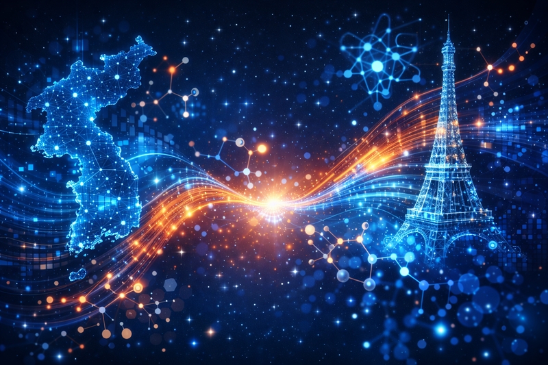 국내 과학기술을 선도하는 학·연 기관이 프랑스의 글로벌 기초과학연구기관과 손을 잡았다. 3일 ‘기초과학연구원(IBS)’과 ‘한국과학기술원(KAIST)’은 ‘프랑스 국립과학연구센터(CNRS)’와 각각 공동 연구를 위한 전략적 협력 강화 업무협약(MOU)를 체결했다. / 생성형 AI로 제작한 이미지