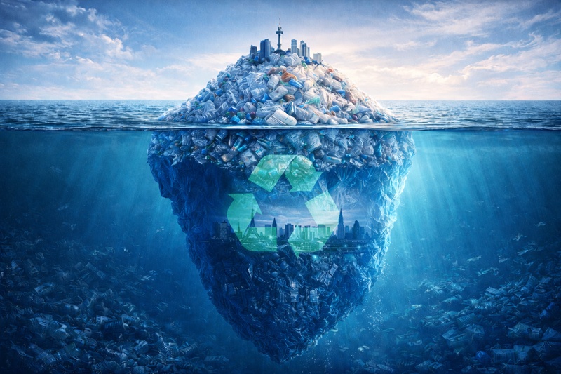 유럽연합(EU)은 플라스틱 생산 감축과 재사용 확대를 중심으로 규제 체계를 강화하고 있다. 플라스틱 정책이 환경 문제를 넘어 산업·통상 규범으로 확장되는 흐름이다. / 생성형 AI로 제작한 이미지