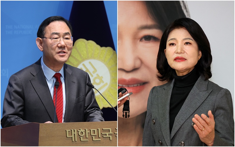 주호영(좌측) 의원은 높은 여론조사 지지율을 근거로 '전면 재경선'을 촉구하고 있다. 주 의원과 함께 컷오프된 이진숙(우측) 전 위원장은 대구에서 사실상 선거 운동을 이어가고 있는 상황이다. 장동혁 대표의 재·보궐선거 출마 권유와 당내의 ‘선당후사’ 요구해도 묵묵히 무소속 출마 행보를 밟고 있는 것이다. / 뉴시스