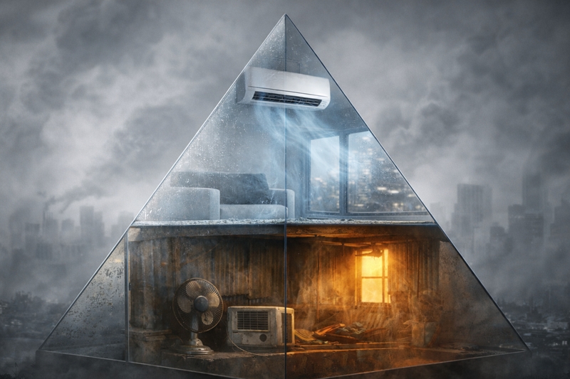 기후변화의 시대, 이제 전 세계는 새로운 사회·경제적 불평등이 자리 잡기 시작했다. 이산화탄소를 가장 많이 배출하는 계층은 상위 10% 계층이다. 하지만 가장 피해를 많이 보는 계층은 하위 50% 아래 취약계층이다. / 생성형 AI로 제작한 이미지