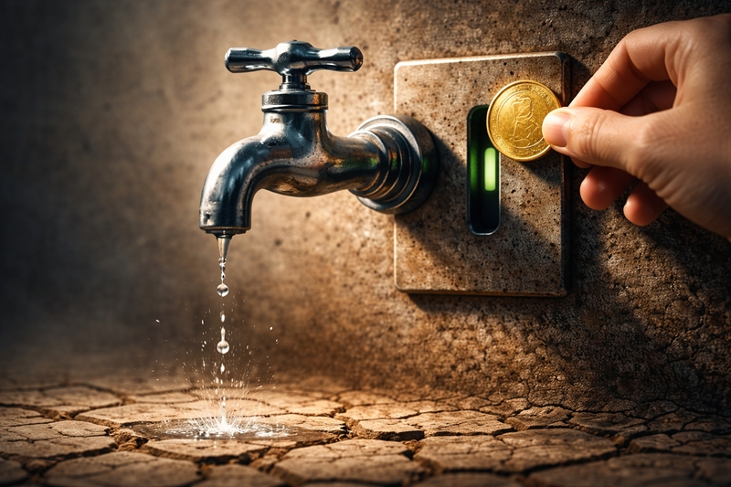 ‘기후 불공정’ 피해는 고스란히 취약계층, 특히 아동과 고령층에게 전가되고 있다. 특히 인간의 생존에 필수적인 자원 공급에도 영향이 미치고 있다. 바로 ‘물’이다. / 생성형 AI로 제작한 이미지