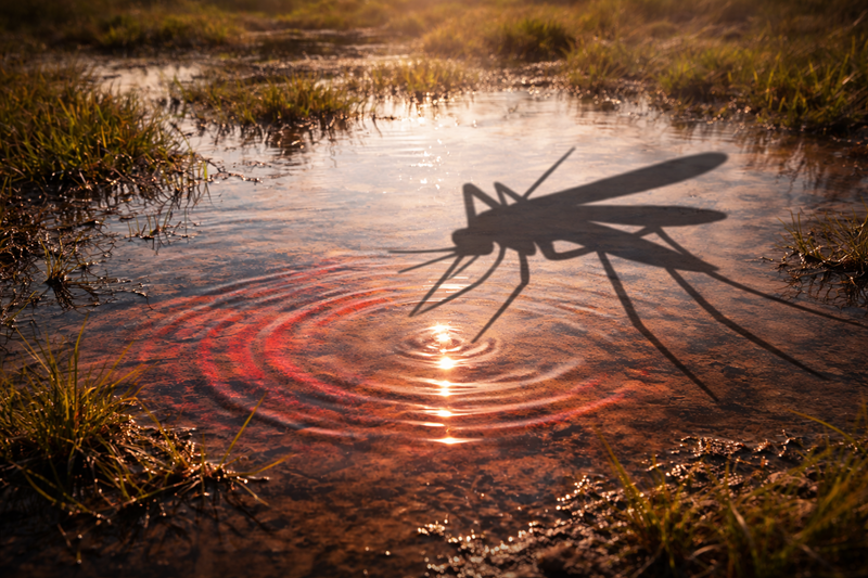 모기는 매년 여름 반드시 찾아오는 불청객이다. 이 가운데 기후변화로 인한 모기 개체 수 증가로 질병 전파 위협도 더욱 커지고 있다. / 생성형 AI로 제작한 이미지