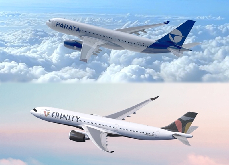 파라타항공은 양양∼상하이와 한국∼마닐라 등 5개 노선 운수권을 받았고, 티웨이항공(트리니티항공)은 한국∼헝가리 운수권을 신규 취득했으며 한국∼호주 공급석을 추가로 확보했다. / 파라타항공·티웨이항공