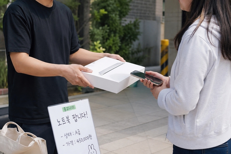 중고나라 안심결제를 이용해 물품을 판매한 이들 사이에서 정산보류 문제를 겪은 사례가 적지 않은 것으로 알려졌다. /  생성형 AI를 활용해 제작한 이미지 