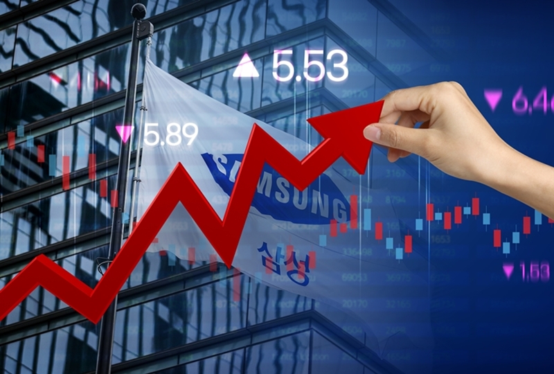 삼성전기 주가는 폭발적 증가세를 보이고 있다. 지난달 말 기준 40만7,500원이었던 삼성전기 주가는 28일 기준 83만9,000원으로 장을 마감했다. 한 달 새 106%나 주가가 증가, 기존 증권가 목표주가를 뛰어 넘어버린 것이다. / 그래픽=박설민 기자