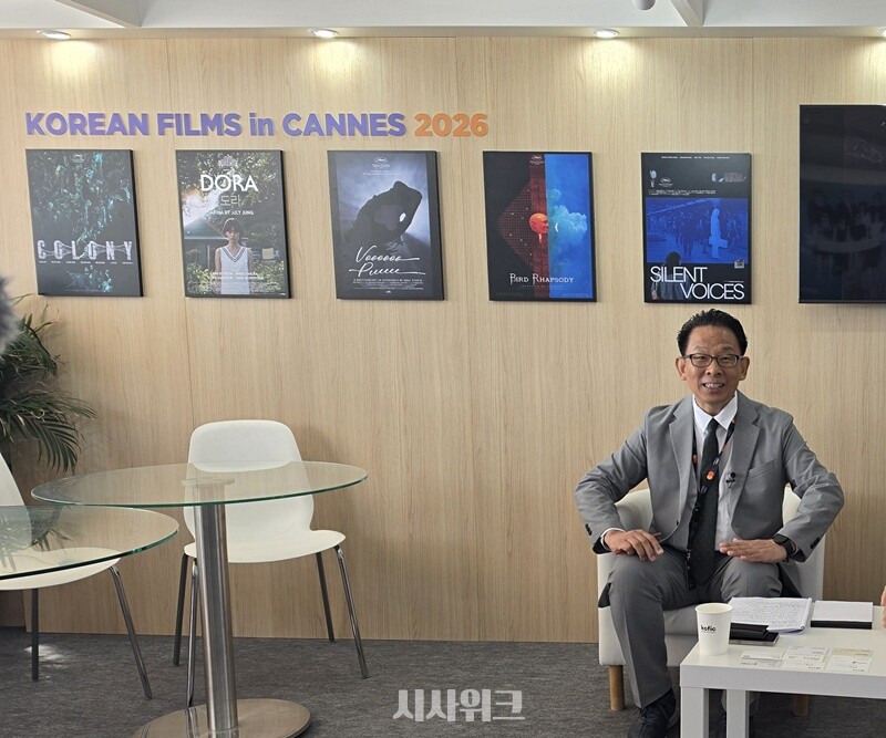영화진흥위원회 한상준 위원장이 칸에서 체감한 분위기를 언급했다. / 칸(프랑스)=이영실 기자