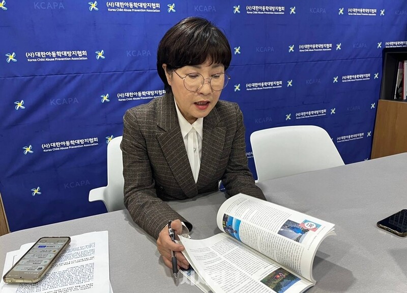 공혜정 대한아동학대방지협회 대표는 국가가 아이들을 한 가정 및 부모의 자녀로 인식할 것이 아니라 한 명의 국민으로 인식하고 보다 강력하게 공권력을 행사해야 한다고 강조한다. / 권정두 기자