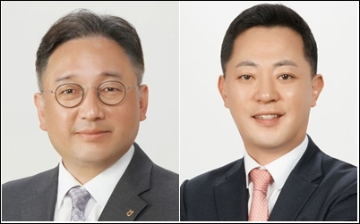 NH투자증권 각자 대표이사 후보로 신재욱 부동산인프라사업부 대표(왼쪽)와 배광수 WM사업부 대표가 낙점됐다. / NH투자증권 