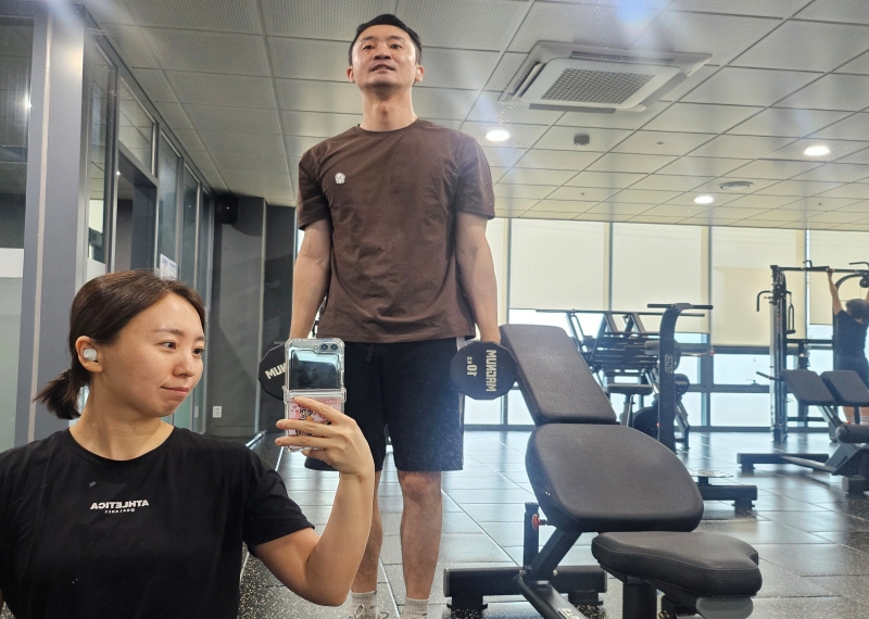 여름철 일을 최소화하는 쪽으로 시스템을 구축한 우리는 꾸준한 운동으로 건강을 챙기고 있다. /청양=박우주