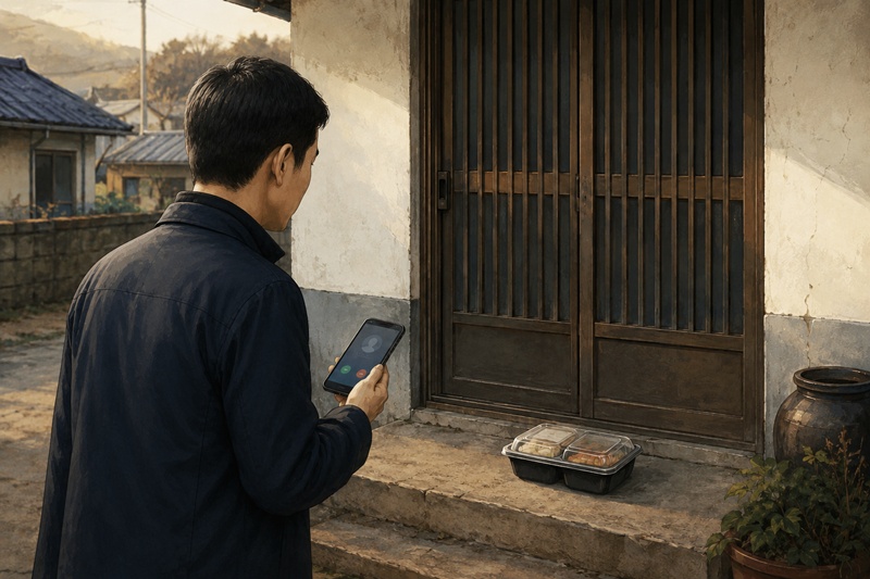 해남보호관찰소는 보호관찰 담당자가 연락이 끊긴 60대 대상자의 주거지에서 수령되지 않은 도시락 등 이상 징후를 발견한 뒤 경찰에 실종신고를 해 구조로 이어졌다고 27일 밝혔다. / 생성형 AI로 제작한 이미지