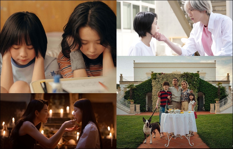‘오픈 시네마’로 부산 밤을 달굴 영화들. (위 왼쪽부터 시계방향으로) ‘룩백’ ‘아름다운 초저녁달’ ‘스파이럴’  ‘인헤릿’. / 부산국제영화제 사무국