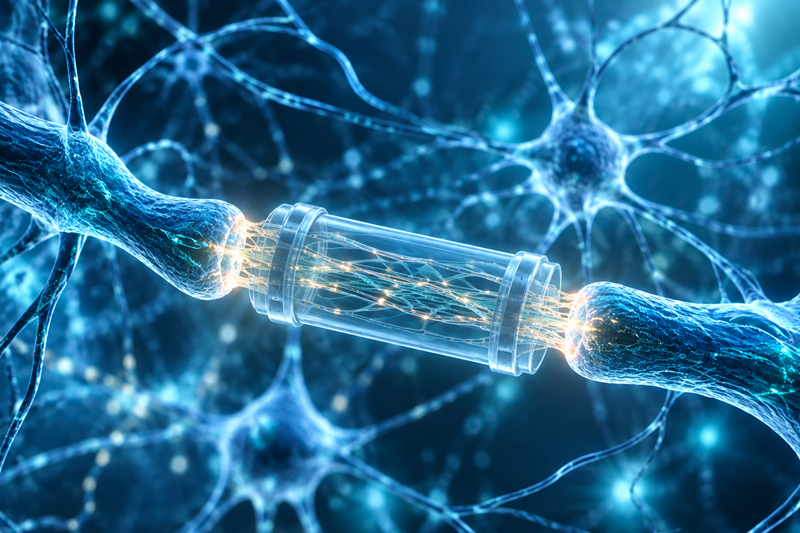 ‘인공 신경도관(Nerve Guidance Conduit·NGC)’이란 손상돼 끊어진 신경 사이를 통로로 연결, 신경섬유의 재생이 올바른 방향으로 진행되도록 유도하는 기술이다. 신경세포 재생의 어려움을 극복할 수 있는 차세대 의학 기술로 주목도가 높다. / 생성형 AI로 제작한 이미지