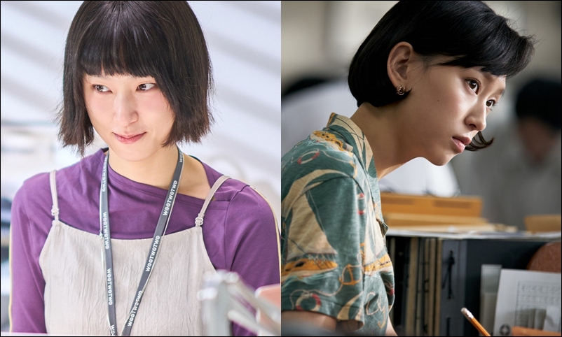 배우 류혜영이 스크린에서 열 일 행보를 이어간다. 사진은 ‘인턴’(왼쪽)과 ‘암살자(들)’ 스틸. / 워너브러더스 코리아, 하이브미디어코프