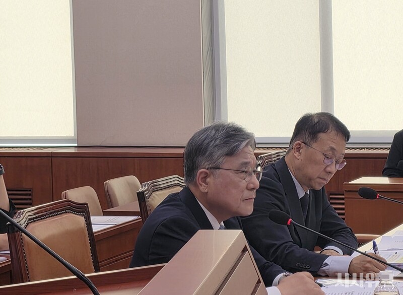 8일 국회 문화체육관광위원회 국정감사에 참석한 허민 국가유산청장의 모습. / 사진=김소은 기자