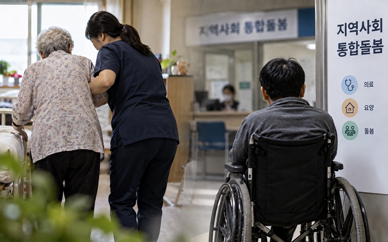 지역사회 통합돌봄이 시행된 지 반년이 넘은 가운데, 장애인의 이용 비중이 1%대 머물고 있는 것으로 나타나 장애인 통합돌봄 전달체계 전반을 점검해야 한다는 지적이 제기되고 있다. / 생성형 AI로 제작한 이미지