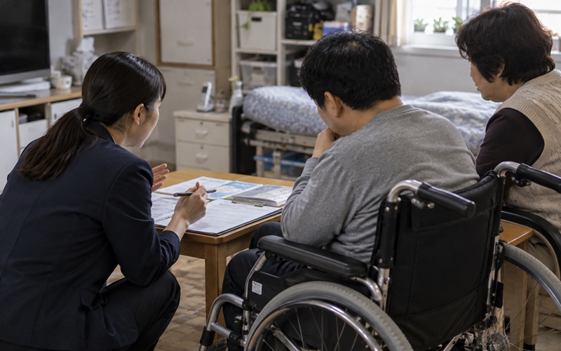 전문가는 통합돌봄 제도를 이용했을 때 장애인 당사자가 일상에서 변화를 체감할 수 있는 서비스가 충분하지 때문이라고 진단했다. / 생성형 AI로 제작한 이미지