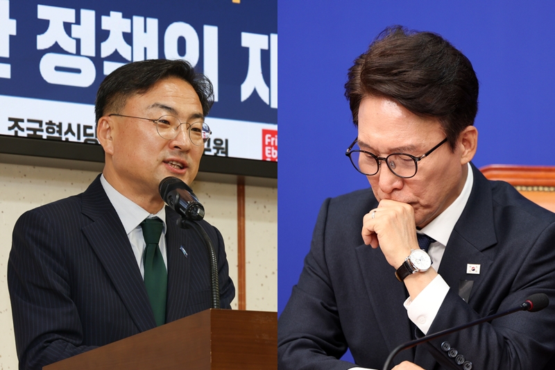 더불어민주당 지지율이 하락세를 보이는 가운데 조국혁신당이 강경 개혁 노선을 앞세워 존재감을 부각하고 있다. 아울러  8·17 전당대회 과정에서 불거진 계파 갈등으로 민주당에 실망한 전통 지지층이 혁신당으로 이동한 점도 지지율 상승의 배경으로 꼽힌다.  / 뉴시스