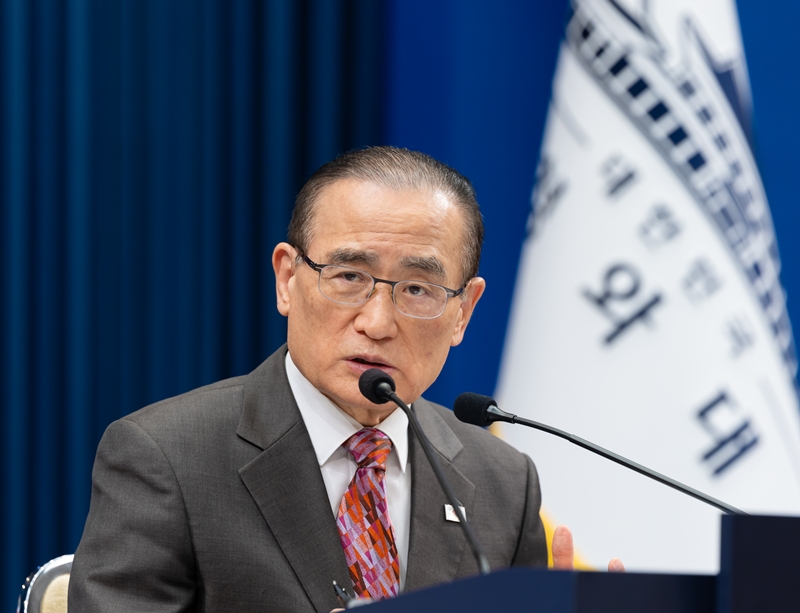 위성락 국가안보실장이 30일 청와대 춘추관에서 현안 관련 브리핑을 하고 있다. (사진=청와대 제공) / 뉴시스